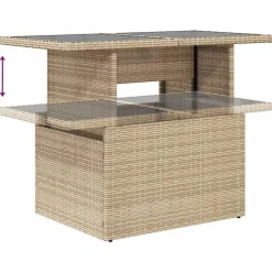 vidaXL Muebles De Jardín-Set de sofás de jardín y cojines 8 piezas ratán sintético beige