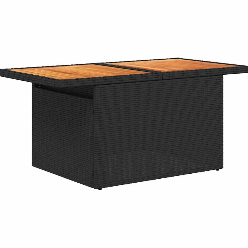 vidaXL Set de sofás de jardín 6 piezas y cojines ratán sintético Negro Hot