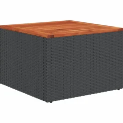 vidaXL Set de sofás de jardín y cojines 8 piezas ratán sintético negro Negro y crema New