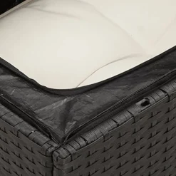 vidaXL Set de sofás de jardín y cojines 8 piezas ratán sintético negro Negro y crema New
