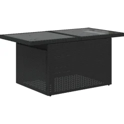 vidaXL Muebles De Jardín-Set de sofás de jardín 7 pzas con cojines ratán sintético negro