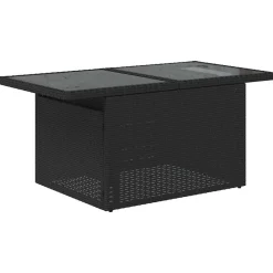 vidaXL Muebles De Jardín-Set de sofás de jardín 10 pzas cojines ratán sintético negro