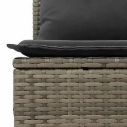 vidaXL Set de sofás de jardín 7 pzas con cojines ratán sintético Gris Discount