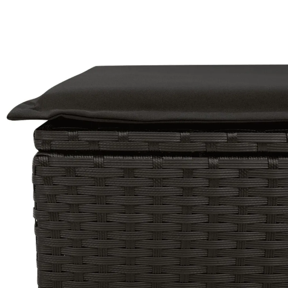 vidaXL Set de sofás de jardín 6 piezas y cojines ratán sintético Negro New