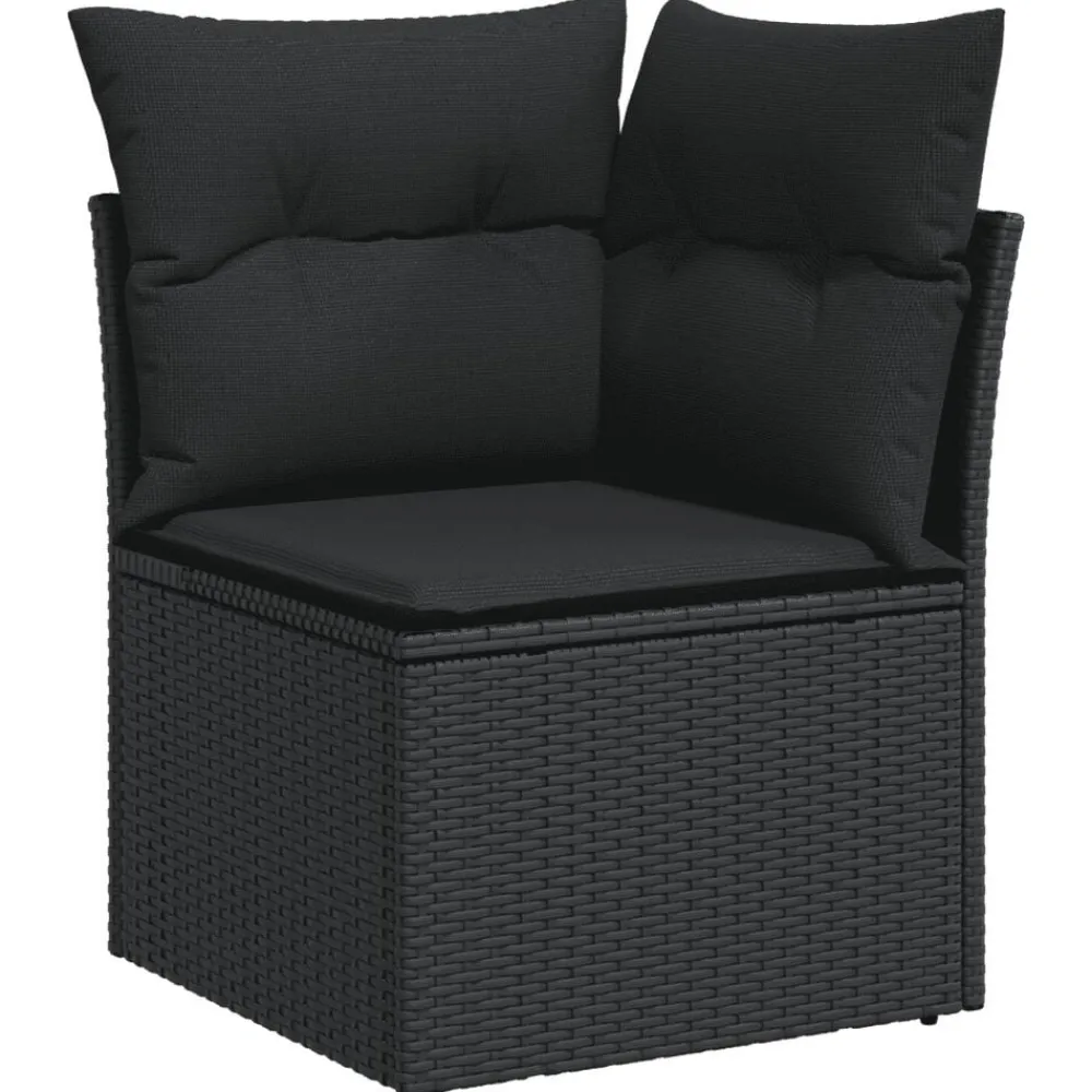 vidaXL Muebles De Jardín-Set de sofás de jardín 8 piezas y cojines ratán sintético