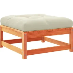 vidaXL Set de sofás jardín 8 pzas con cojines madera pino marrón cera Marr&oacute;n cera Sale