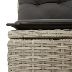 vidaXL Muebles De Jardín-Set de sofás jardín y cojines 5 pzas ratán sintético