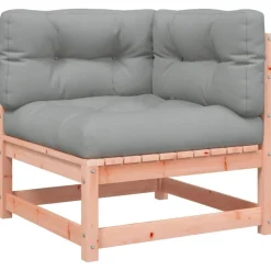 vidaXL Set de sofás jardín 8 pzas con cojines madera de abeto Douglas Douglas natural Online