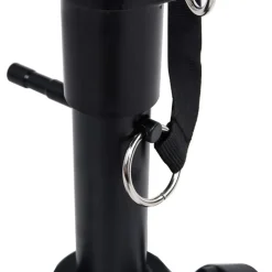 vidaXL Set de soporte para teclado con doble refuerzo y taburete negro Clearance