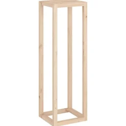 vidaXL Set de soportes para plantas 3 piezas madera maciza de pino Natural Outlet