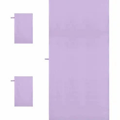 vidaXL Set de Toallas de Deportes 3 pcs Poliéster y Poliamida Morado New