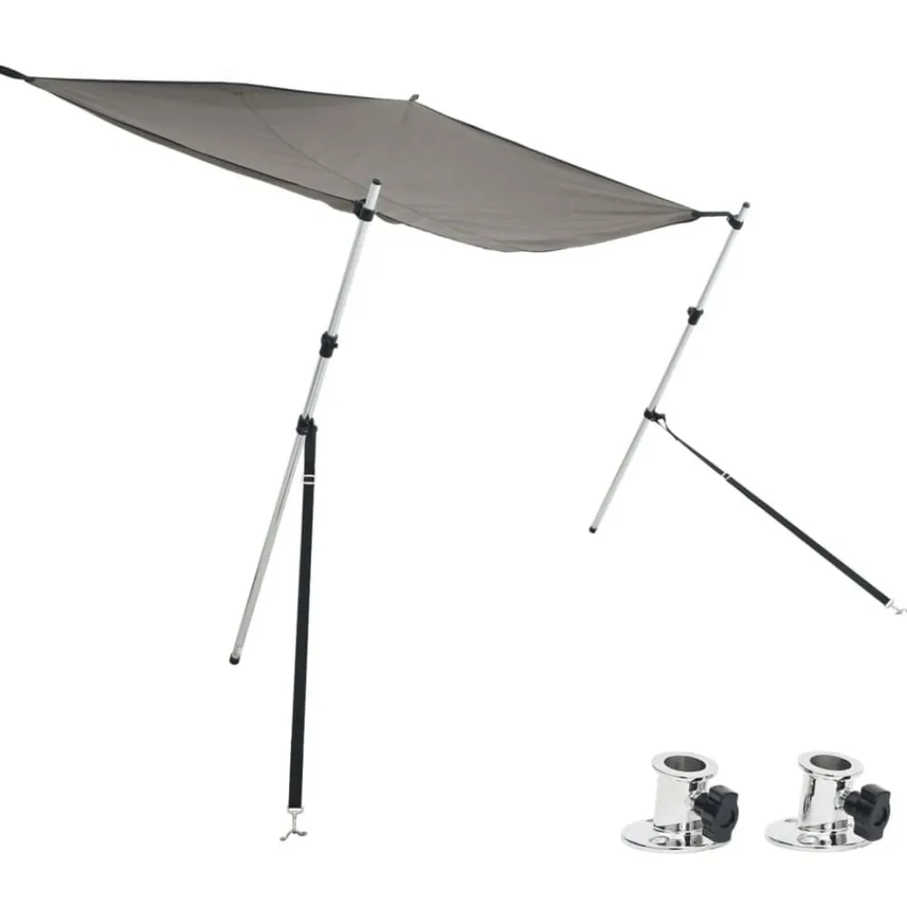 vidaXL Piezas Y Accesorios Para Vehículos-Set de toldo T-Top extensión gris 170x170x(113-182,5) cm
