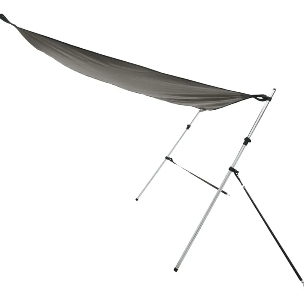 vidaXL Piezas Y Accesorios Para Vehículos-Set de toldo T-Top extensión gris 170x170x(113-182,5) cm
