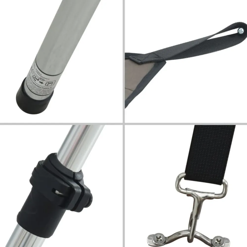 vidaXL Piezas Y Accesorios Para Vehículos-Set de toldo T-Top extensión gris 170x170x(113-182,5) cm