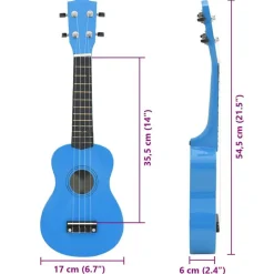vidaXL Arte Y Ocio-Set de ukelele soprano con funda para niños bebé 21