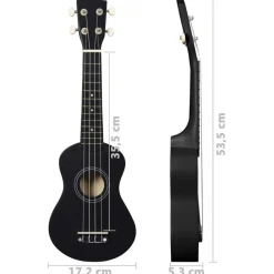 vidaXL Arte Y Ocio-Set de ukelele soprano con funda para niños 21