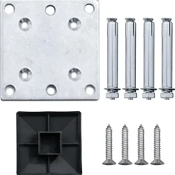 vidaXL Vallas De Jardín-Set de valla 6 cuadradas + 1 oblicua WPC marrón 1138x186 cm