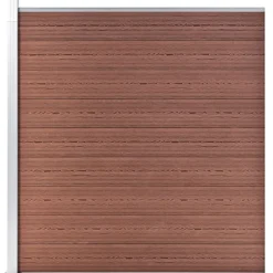 vidaXL Set de valla 2 cuadradas + 1 oblicua WPC marrón 446x186 cm Marr&oacute;n Hot