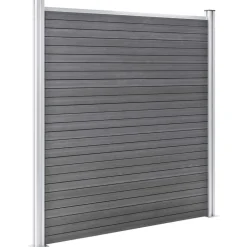 vidaXL Vallas De Jardín-Set de valla 10 cuadradas + 1 oblicua WPC 1830x186 cm