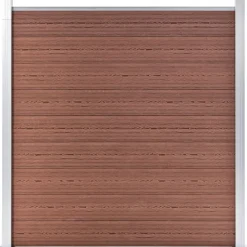 vidaXL Set de valla 8 cuadradas + 1 oblicua WPC marrón 1484x186 cm Marr&oacute;n Best