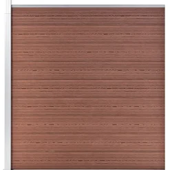 vidaXL Set de valla 8 cuadradas + 1 oblicua WPC marrón 1484x186 cm Marr&oacute;n Best