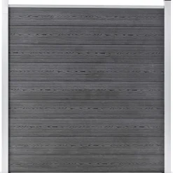 vidaXL Vallas De Jardín-Set de valla 1 cuadrada + 1 oblicua WPC 273x186 cm