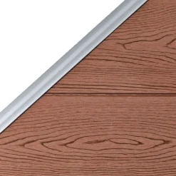 vidaXL Vallas De Jardín-Set de valla 3 cuadradas + 1 oblicua WPC marrón 619x186 cm