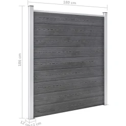 vidaXL Vallas De Jardín-Set de valla 7 cuadradas + 1 oblicua WPC 1311x186 cm