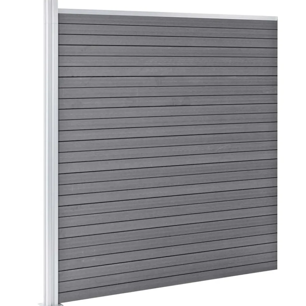 vidaXL Vallas De Jardín-Set de valla 7 cuadradas + 1 oblicua WPC 1311x186 cm