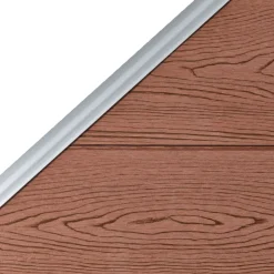 vidaXL Set de valla 1 cuadrada + 1 oblicua WPC marrón 273x186 cm Marr&oacute;n New