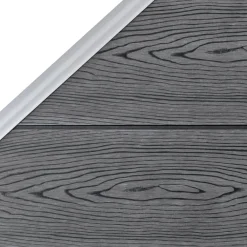 vidaXL Set de valla 9 cuadradas + 1 oblicua WPC 1657x186 cm Gris New