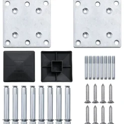 vidaXL Vallas De Jardín-Set de vallas 2 cuadradas + 1 oblicua WPC 446x186 cm