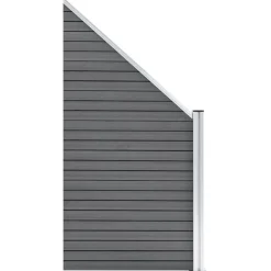vidaXL Vallas De Jardín-Set de vallas 2 cuadradas + 1 oblicua WPC 446x186 cm