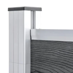 vidaXL Vallas De Jardín-Set de vallas 2 cuadradas + 1 oblicua WPC 446x186 cm