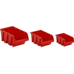 vidaXL Set estantes taller 26 pzas polipropileno rojo y negro 77x39 cm Clearance