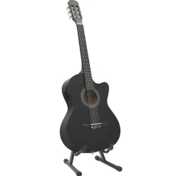 vidaXL Set guitarra occidental 12 pzas con ecualizador 6 cuerdas Negro Online