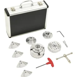 vidaXL Herramientas-Set mandriles de mordazas centradoras para madera acero 3,75"
