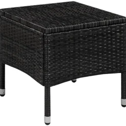 vidaXL Muebles De Jardín-Set mesa y sillas bistró de jardín 3 pzas ratán sintético