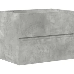 vidaXL Set muebles de baño 2 piezas madera contrachapada gris hormigón Gris hormigón Best