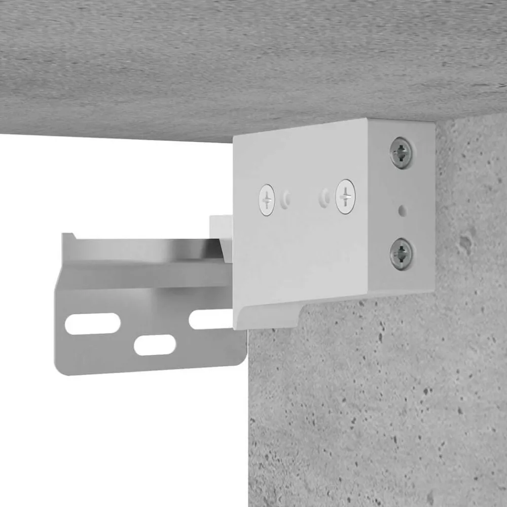 vidaXL Set muebles de baño 2 piezas madera contrachapada gris hormigón Gris hormigón Best