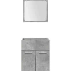vidaXL Conjuntos De Muebles-Set muebles de baño 5 piezas madera ingeniería gris hormigón