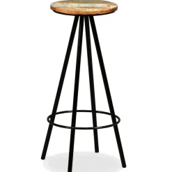 vidaXL Set muebles de bar 3 piezas madera maciza reciclada Sale