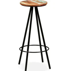 vidaXL Set muebles de bar 3 piezas madera maciza reciclada Sale