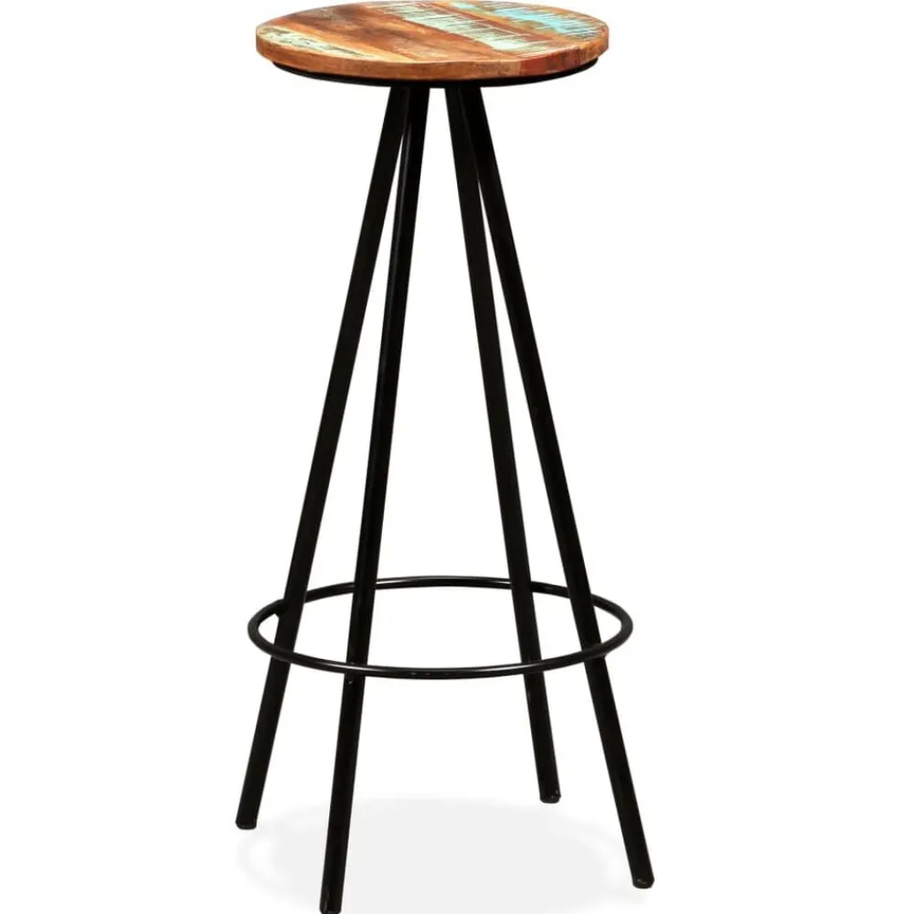 vidaXL Set muebles de bar 3 piezas madera maciza reciclada Sale