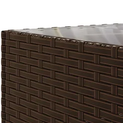 vidaXL Muebles De Jardín-Set muebles de jardín 7 piezas y cojines ratán sintético marrón