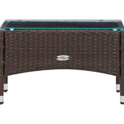 vidaXL Set muebles de jardín 5 piezas y cojines ratán sintético marrón Marr&oacute;n Best