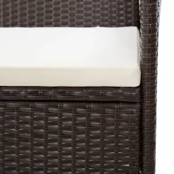 vidaXL Set muebles de jardín 5 piezas y cojines ratán sintético marrón Marr&oacute;n Best