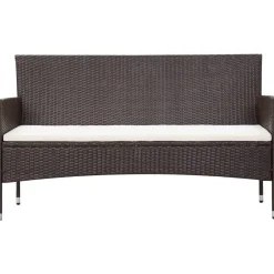 vidaXL Set muebles de jardín 5 piezas y cojines ratán sintético marrón Marr&oacute;n Best