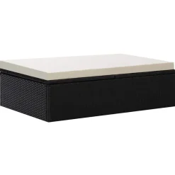 vidaXL Muebles De Jardín-Set muebles de jardín 2 piezas y cojines ratán sintético