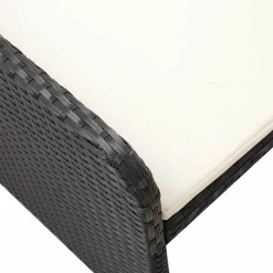 vidaXL Muebles De Jardín-Set muebles de jardín 2 piezas y cojines ratán sintético